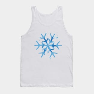 Garnge blue snowflake. Tank Top